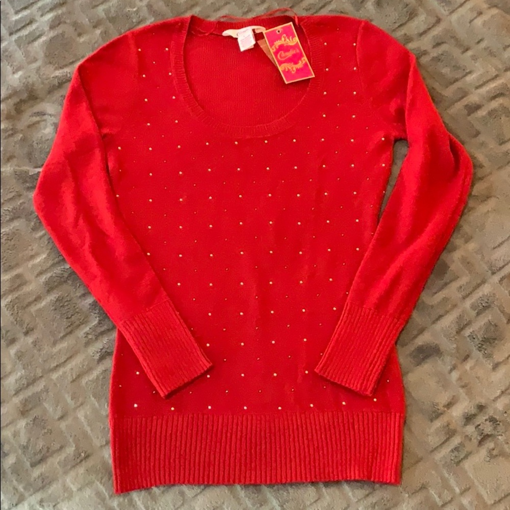 Red Sequined Sweater